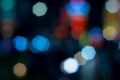 Defocused lights at night