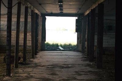 Empty corridor of building