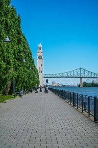 View of city against blue sky