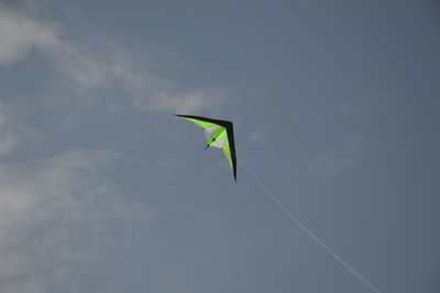 A steering kite in the blue sky