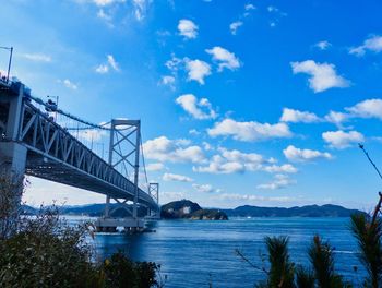 Bridge over sea against sky