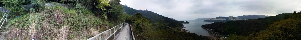 Scenic view of landscape against cloudy sky