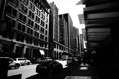 Cars on street in city