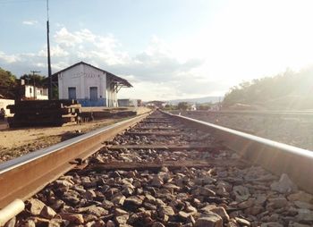 Surface level of railroad tracks