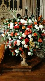 Close-up of flower vase on table