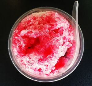 Close-up of ice cream in glass