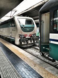 Railroad station platform