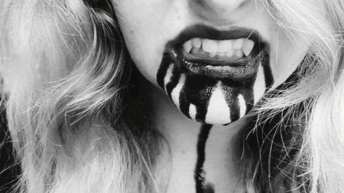 Close-up portrait of woman