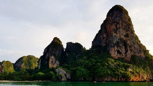 Rock formations against sky