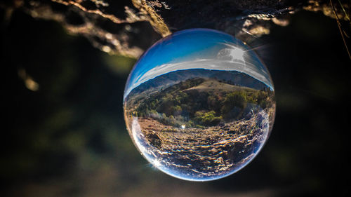 Close-up of bubbles in drinking glass