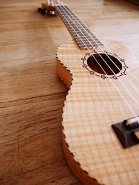 Guitar on wooden floor