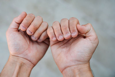 Close-up of human hands