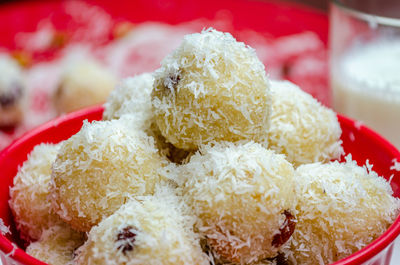 Close-up of ice cream in plate