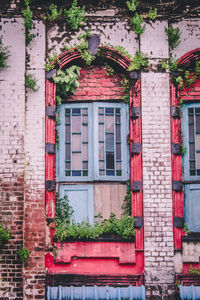 Full frame shot of old building