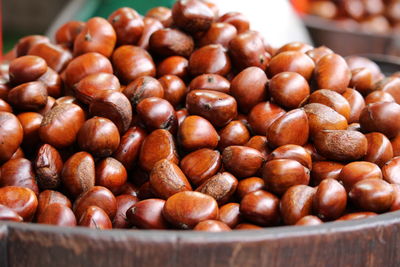 Close-up of roasted coffee beans