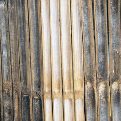 Full frame shot of bamboo fence