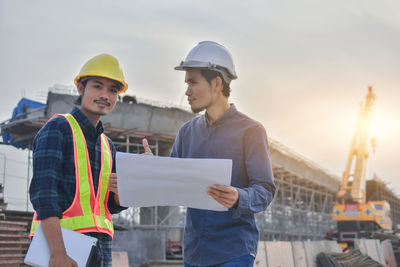 Men working at construction site