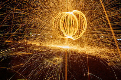 Wire wool at night