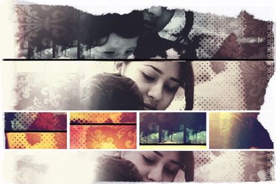 Close-up portrait of young woman