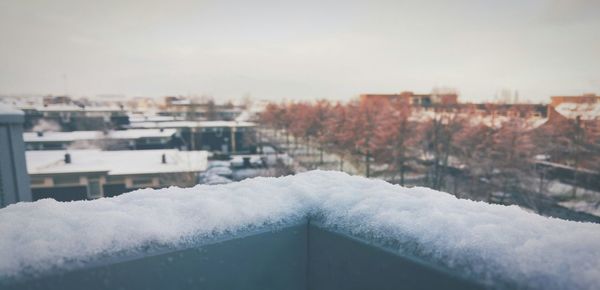 View of snow covered landscape
