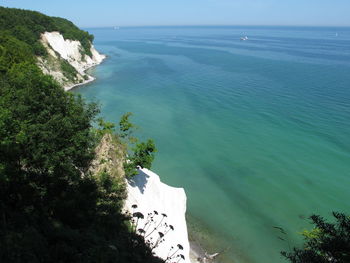 High angle view of sea against sky