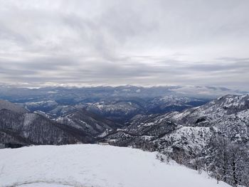 Pirin and rhodope mountains winter landscape