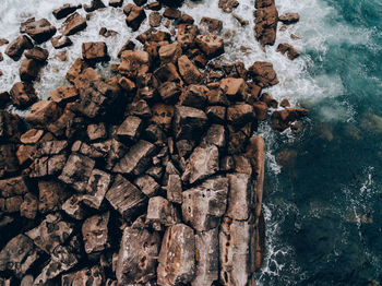 Stack of stone wall