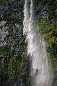 Scenic view of waterfall