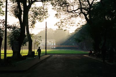 People walking on road