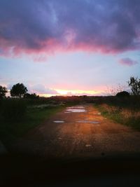 Scenic view of dramatic sky during sunset