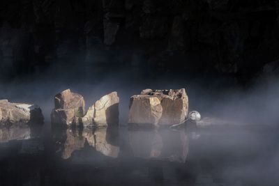 Rock formations in water