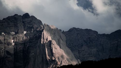 Scenic view of rocky mountains against sky