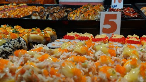 Close-up of vegetables for sale in store