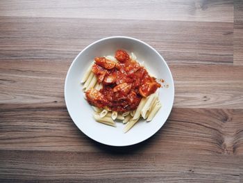 Directly above shot of food in plate