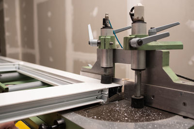 Close-up of machine part