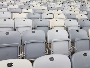 Full frame shot of empty chairs