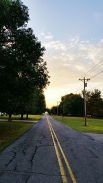 Road passing through trees