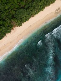 Aerial view of beach against sky