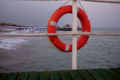 View of boats in sea