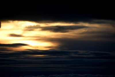 Cloudy sky at sunset