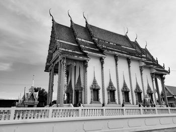 Low angle view of traditional building against sky