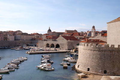 The port of the old town of dubrovnik, croatia
