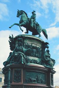 Low angle view of statue