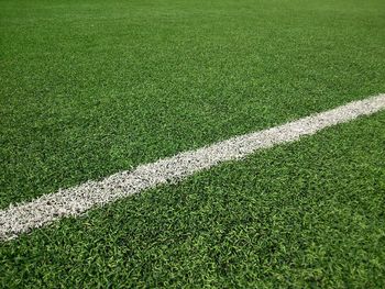 High angle view of markings on playing field