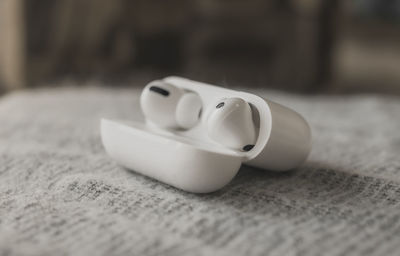 Close-up of dices on table