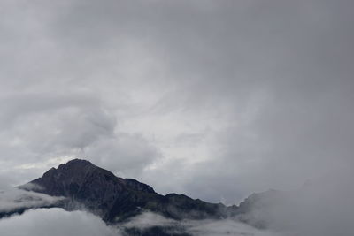 Low angle view of mountain against sky