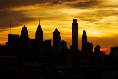 City at sunset