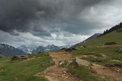 Scenic view of landscape against sky