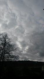 Low angle view of cloudy sky