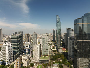 Modern cityscape of business district